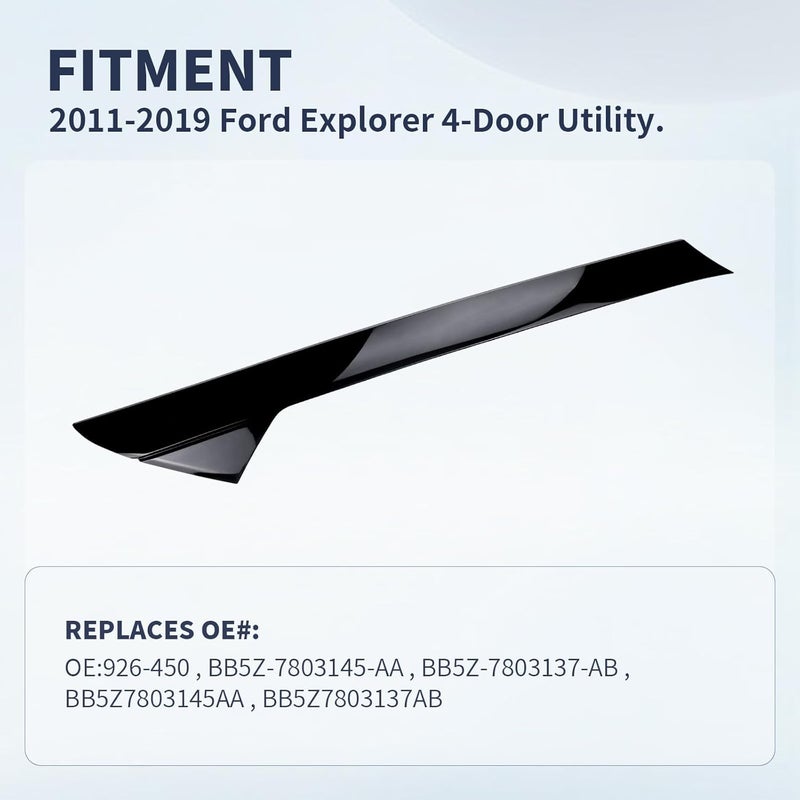 AIKEPT A-Pillar Windshield Trim Molding (Left Driver Side), Compatible with Ford Explorer 2011-2019, Complete Kit with Clips, Replaces BB5Z7803137AA, 926-450 - Image 2